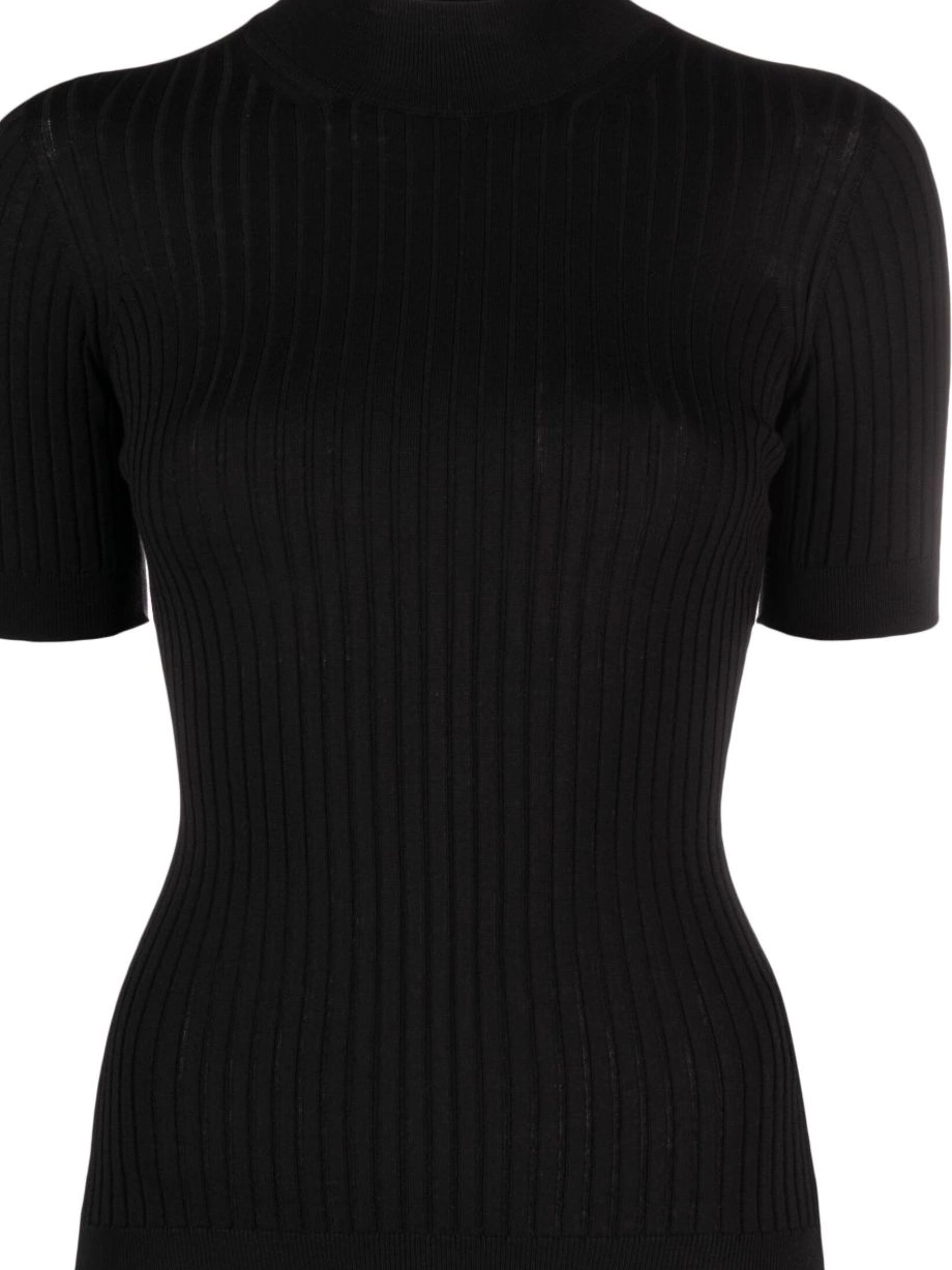 Affordable Versace ribbed-knit top Women short-sleeve 0521